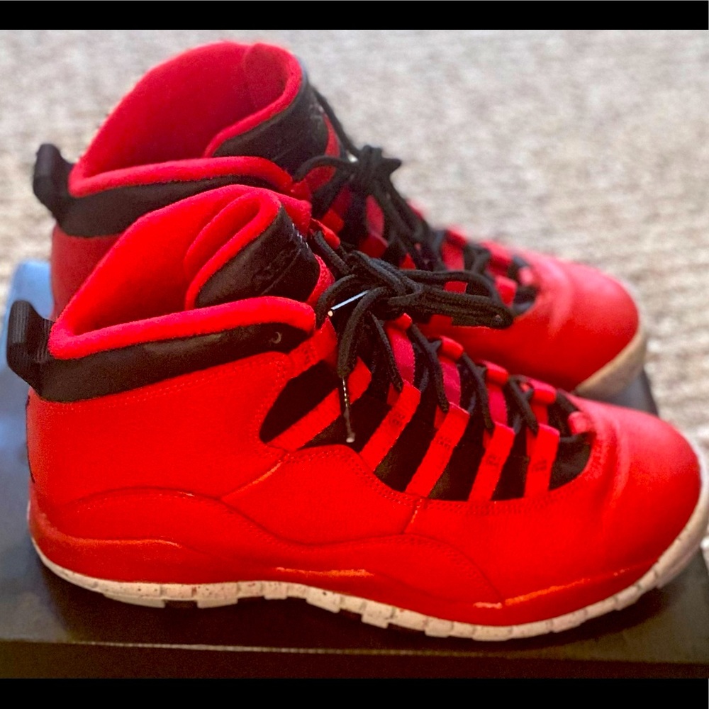 Air Jordan 10 Retro 30th BG-Red,Black-Wolf Grey 6.5